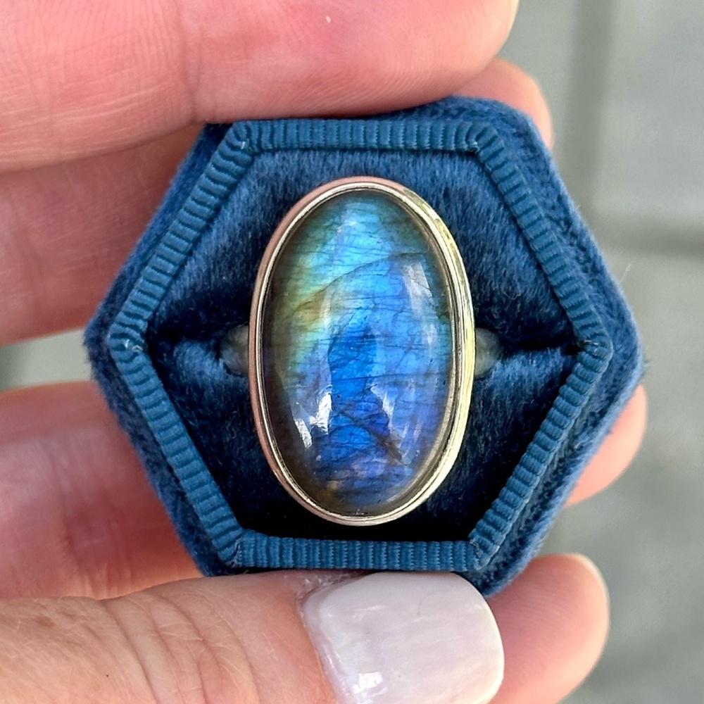 Sz 8 Sterling silver Labordorite